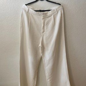 NWT Zara Ivory Trousers - Size XL
